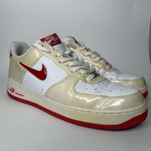 Nike Air Force 1 Low Jewel White University Red 2012 Shoes Mens 12 488298-117 main image 4